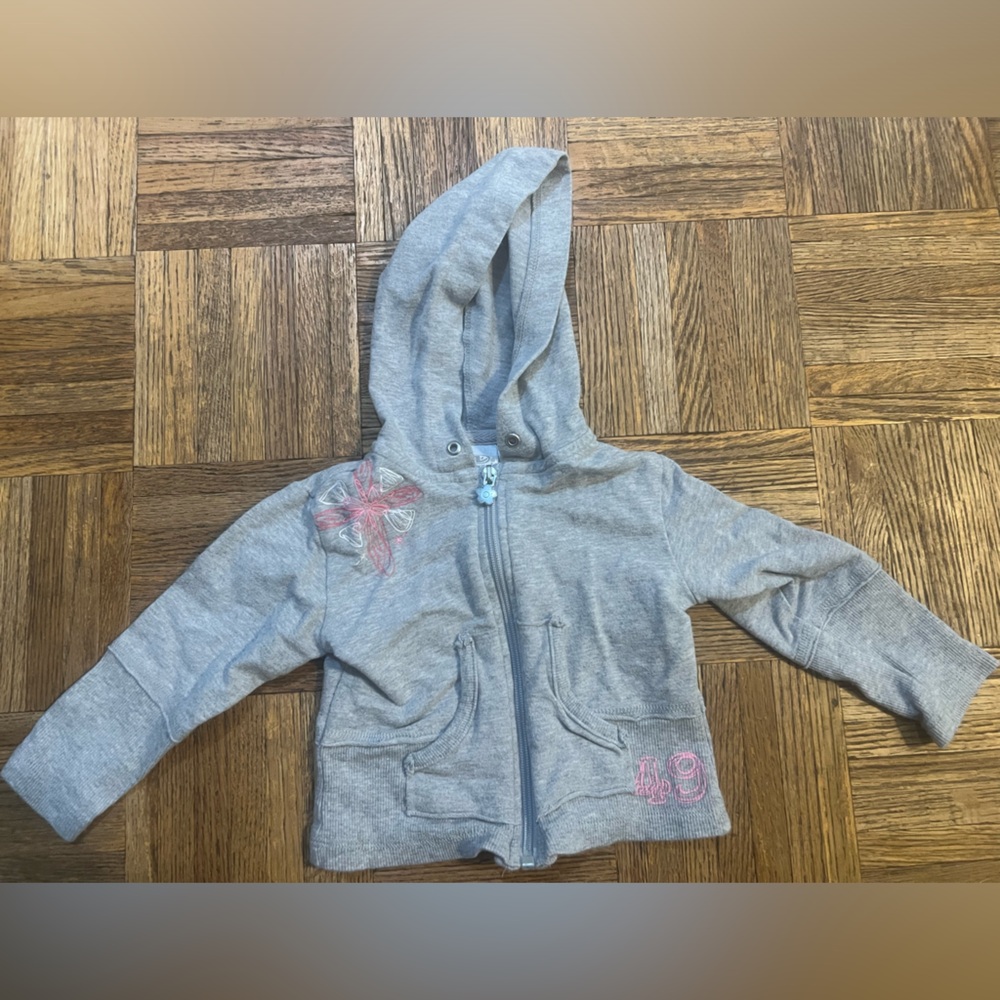 Athletic Works Gray and Pink Zip-Up Hoodie